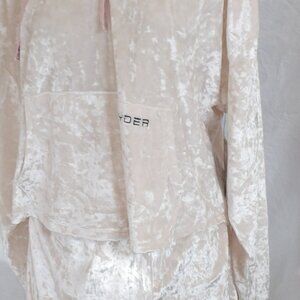 NWT Spyder Crushed Velvet Pink Lounge Set